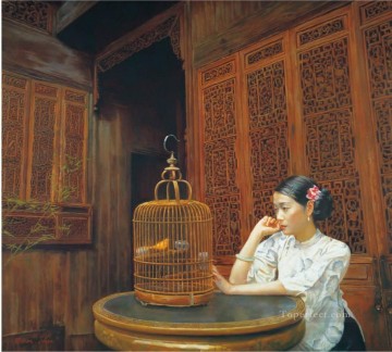 150の主題の芸術作品 Painting - カナリアチャイニーズ チェン・イーフェイ
